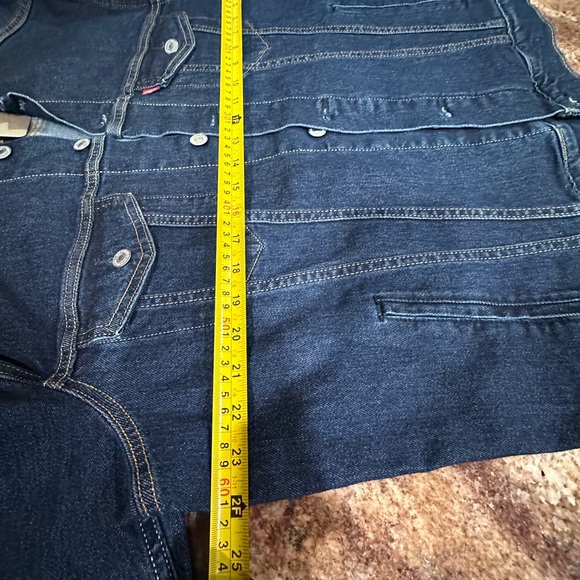 Levi Strauss Denim Trucker Jean Jacket Men's Large Dark Blue -NEW - Picture 7 of 11